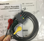 کابل‌ها و سرنخ‌های ECG قابل استفاده مجدد Efficia 3- Lead Snap IEC REF 989803160681