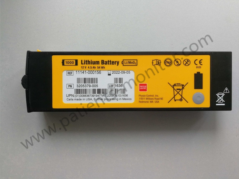 تجهیزات دفیبریلاتور بیمارستانی Lifepak LP1000 باتری لیتیوم غیرقابل شارژ 12V 4.5Ah 54Wh برای تجهیزات پزشکی